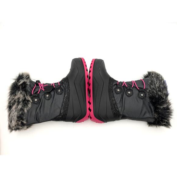 Kamik Powdery 3 Waterproof Winter Boot Kid's Black/Pink Size US11 EU29 - Picture 7 of 13